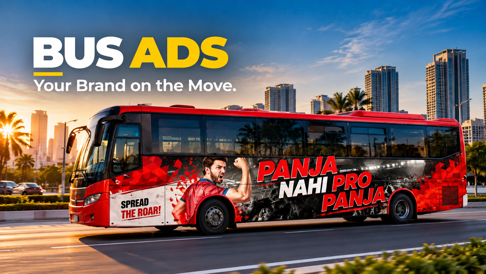 Bus branding advertising campaign